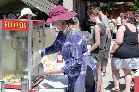 Free popcorn at Big GIve event.